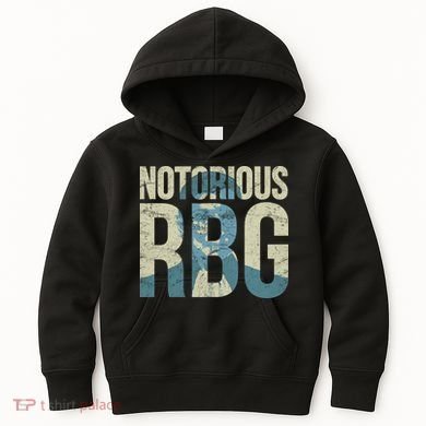 Notorious RBG Blue Logo Kids Hoodie