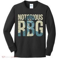 Notorious RBG Blue Logo Kids Long Sleeve Shirt thumb 0