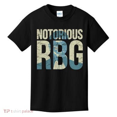 Notorious RBG Blue Logo Kids T-Shirt