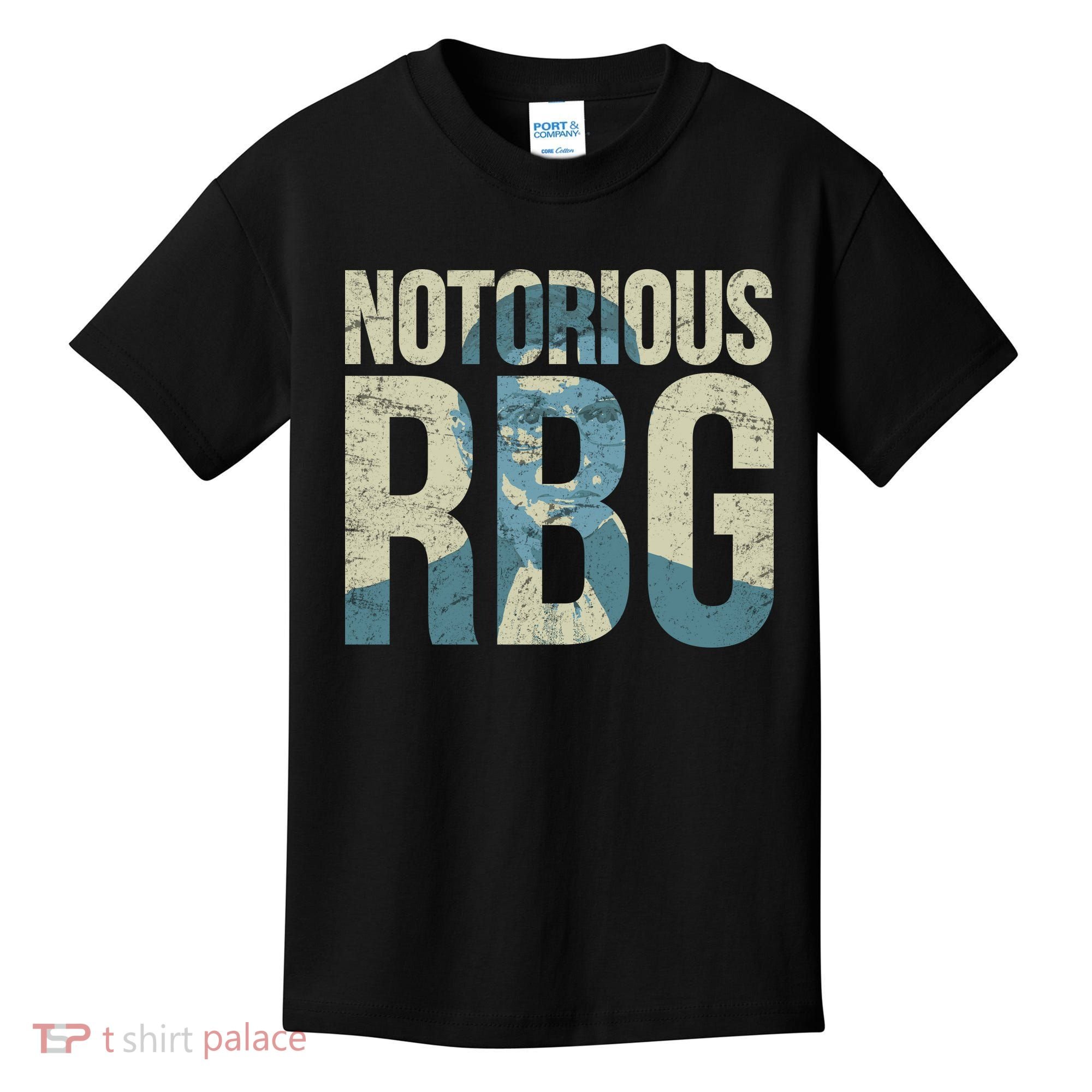 Notorious RBG Blue Logo Kids T-Shirt