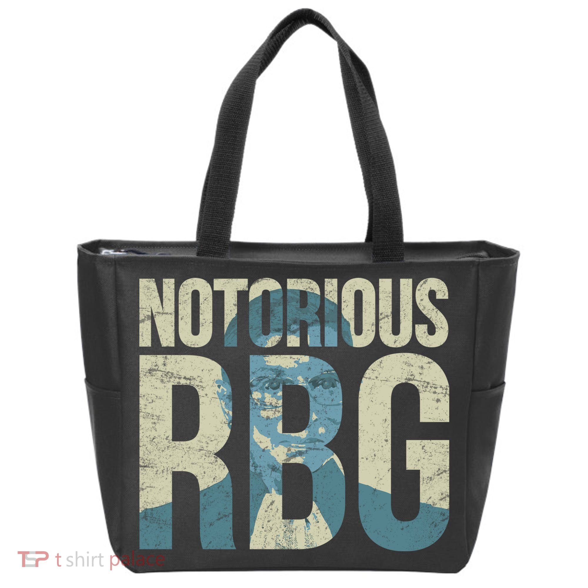 Notorious RBG Blue Logo Tote Bag