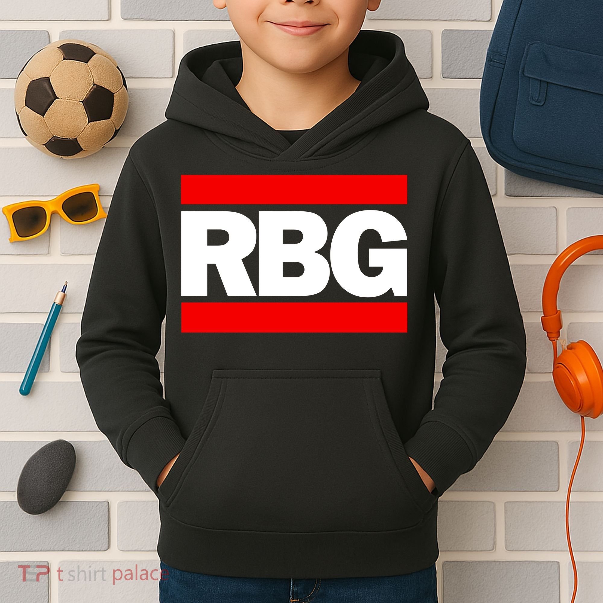 Notorious RBG Box Logo Kids Hoodie