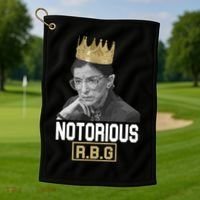 Notorious RBG Classic Ruth Crown Golf Towel thumb 1