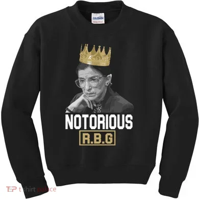 Notorious RBG Classic Ruth Crown Kids Sweatshirt