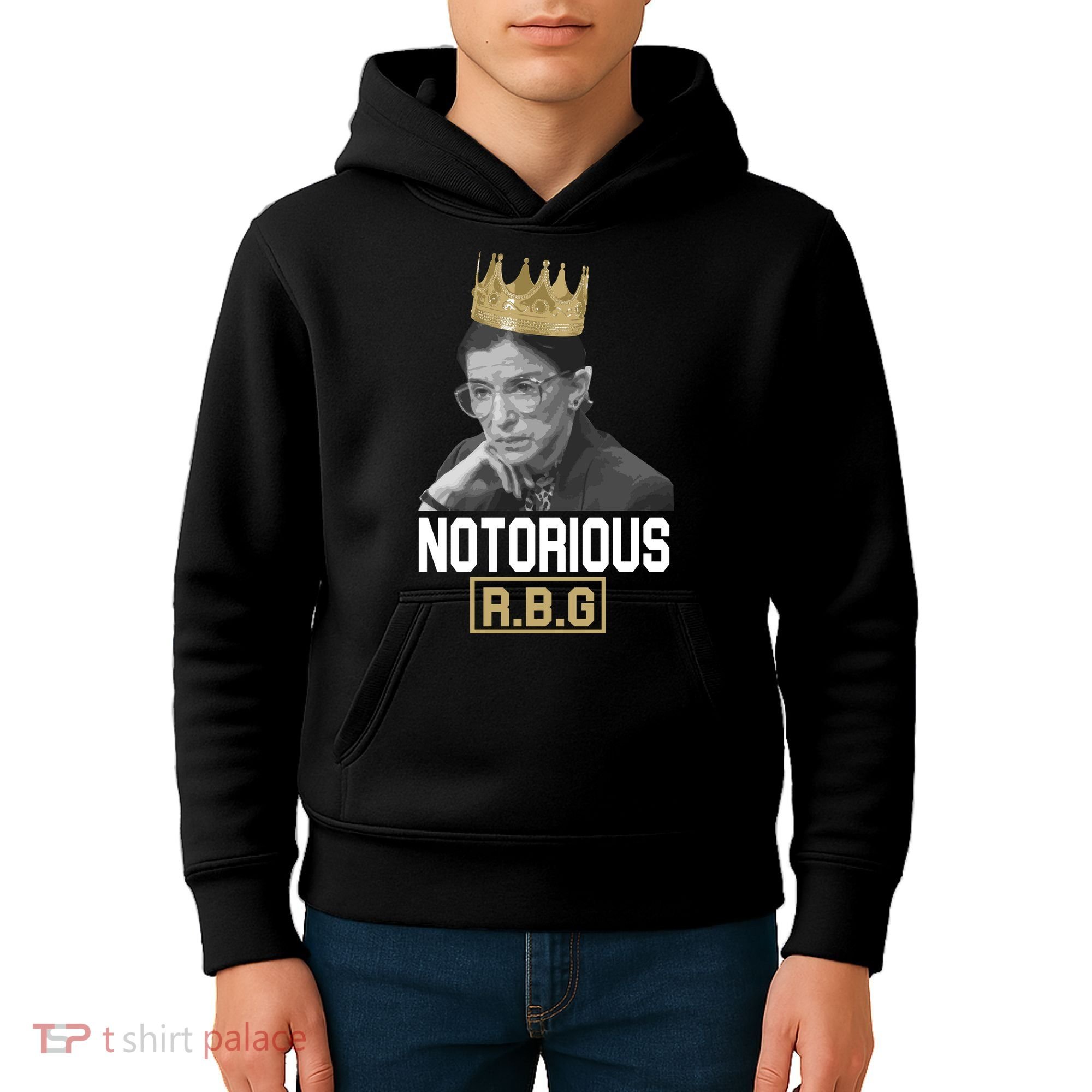 Notorious RBG Classic Ruth Crown Kids Hoodie