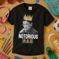 Notorious RBG Classic Ruth Crown Kids T-Shirt thumb 3