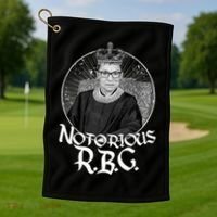 Notorious RBG Crown Golf Towel thumb 1