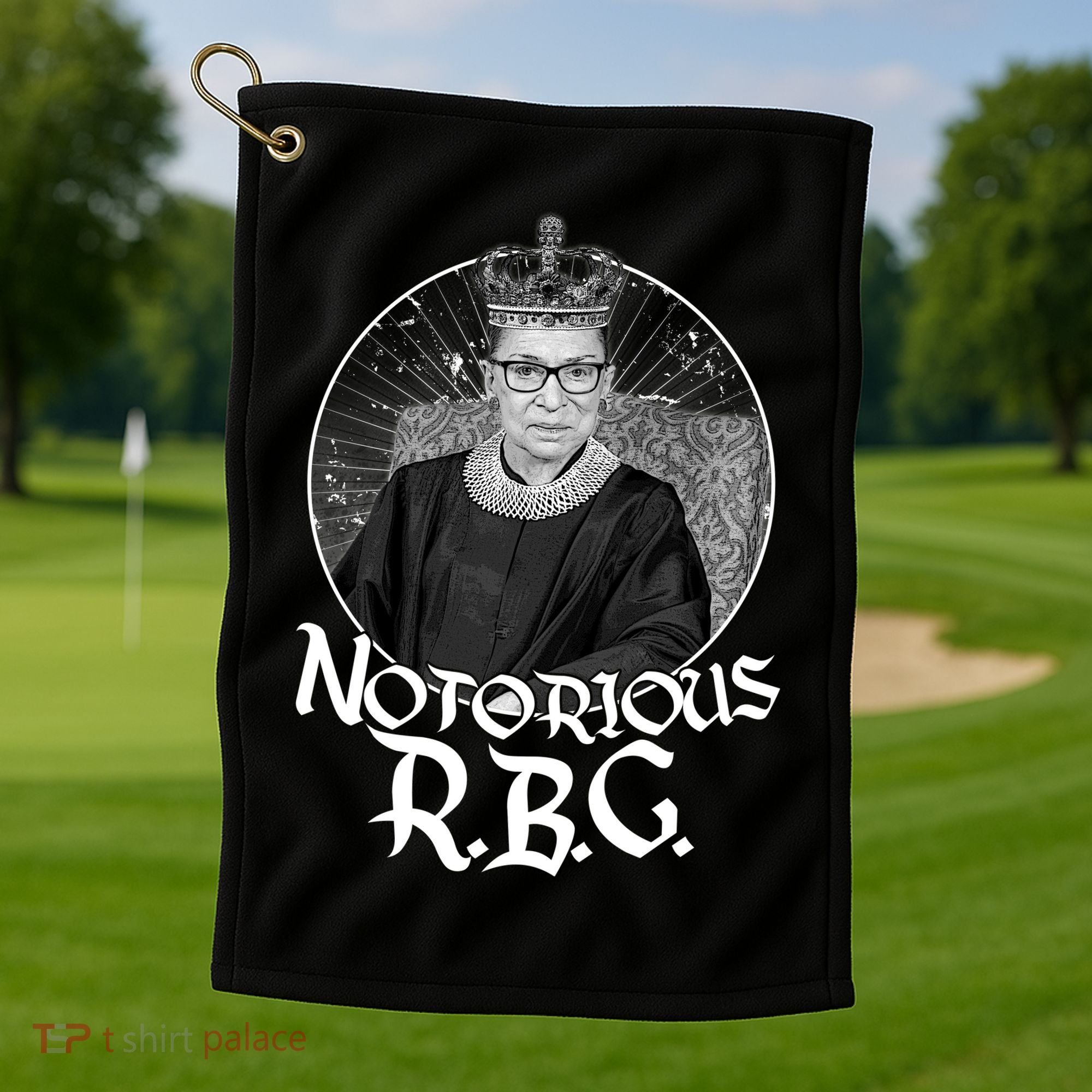 Notorious RBG Crown Golf Towel