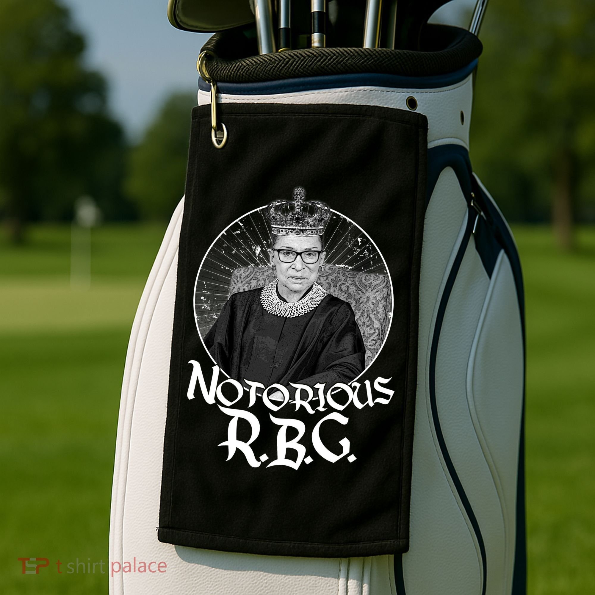 Notorious RBG Crown Golf Towel
