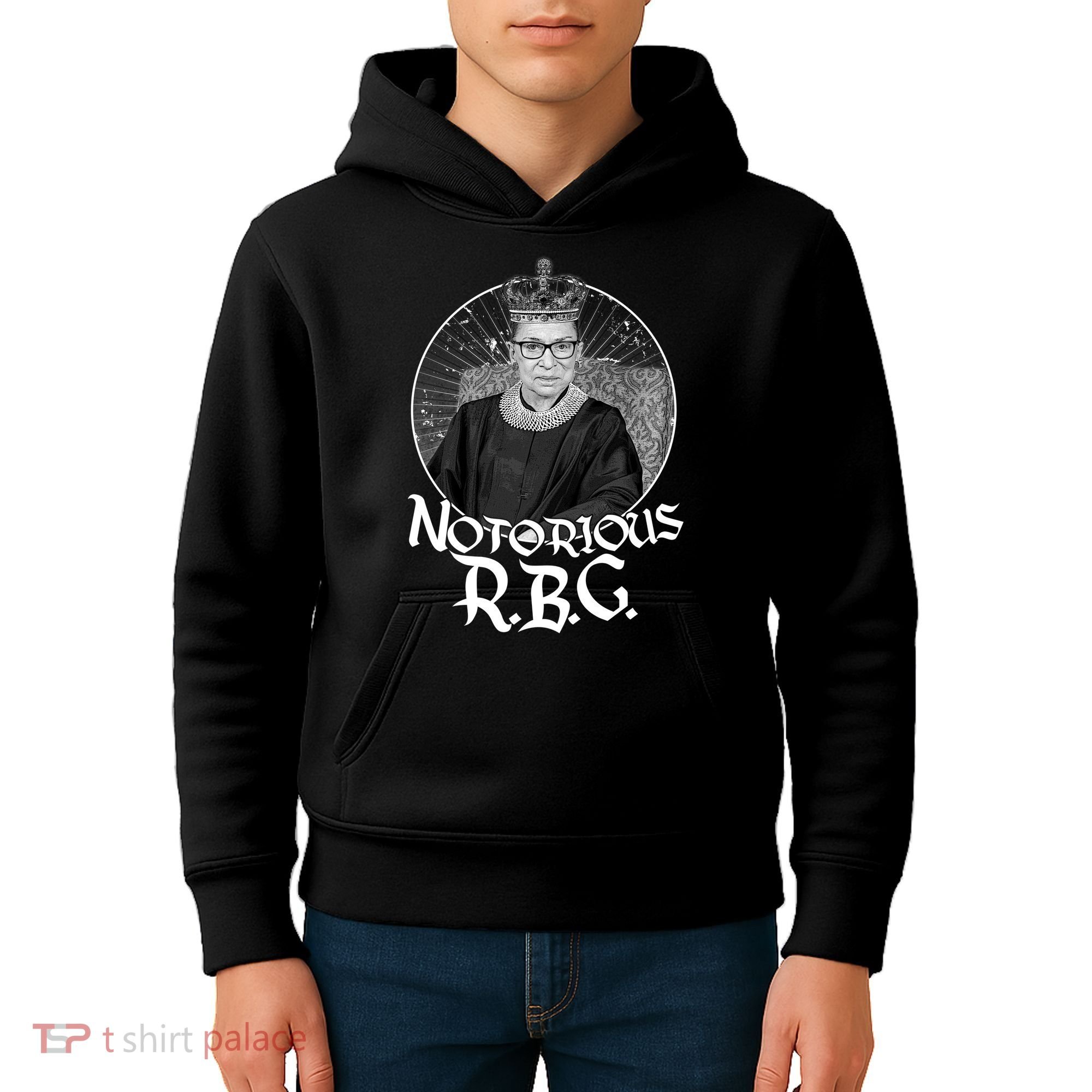 Notorious RBG Crown Kids Hoodie