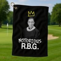 Notorious RBG Crown Ruth Bader Ginsburg Golf Towel thumb 1