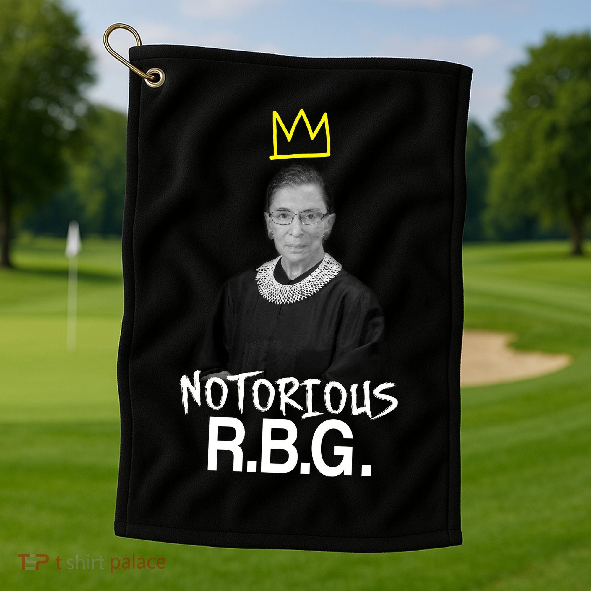 Notorious RBG Crown Ruth Bader Ginsburg Golf Towel