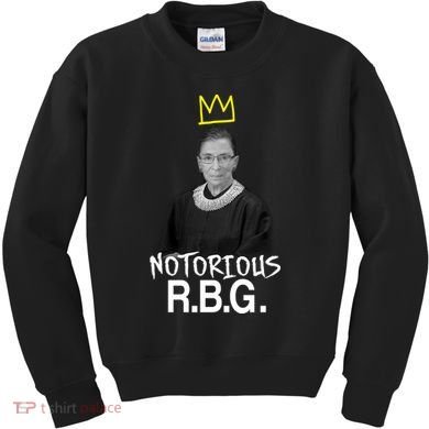 Notorious RBG Crown Ruth Bader Ginsburg Kids Sweatshirt