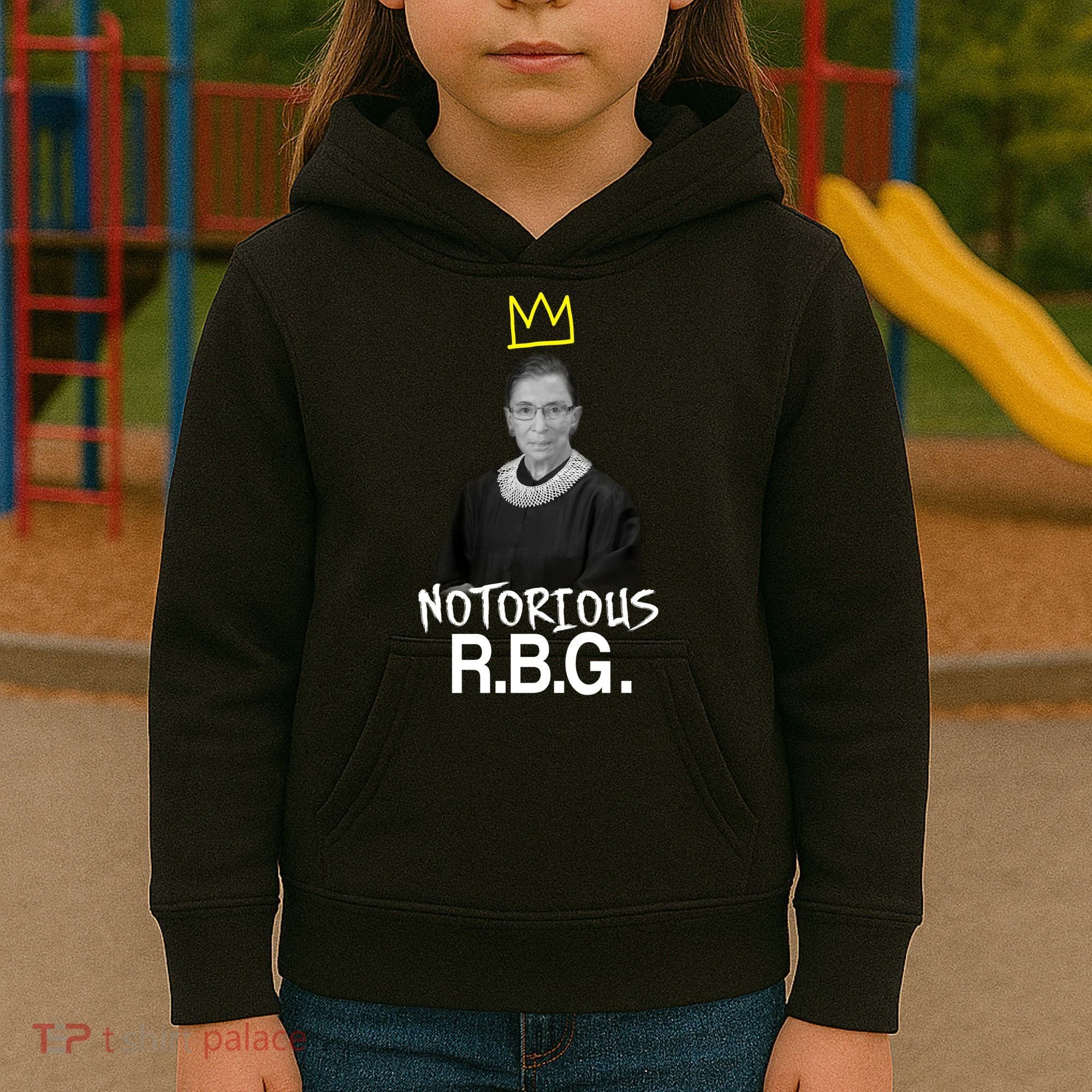 Notorious RBG Crown Ruth Bader Ginsburg Kids Hoodie
