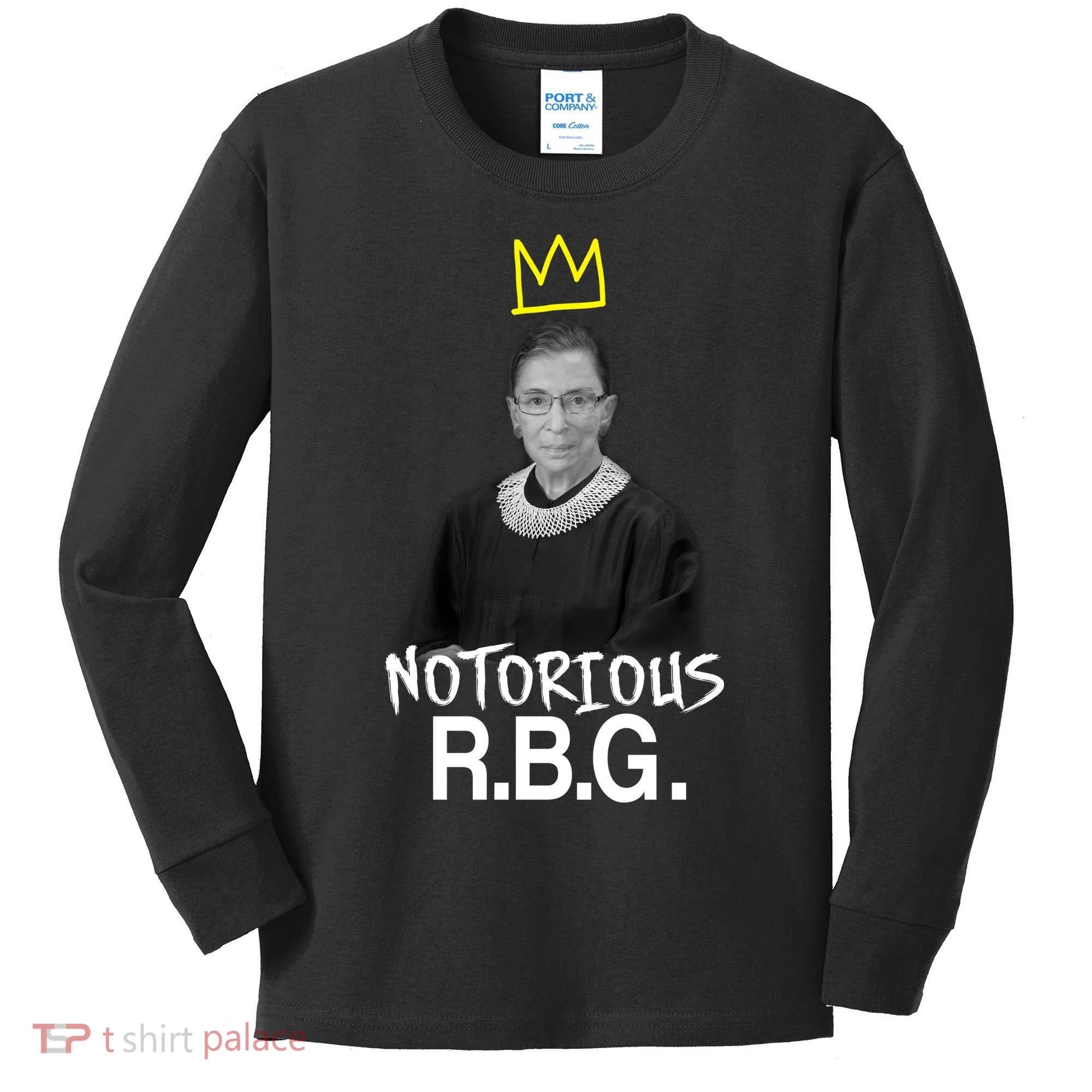 Notorious RBG Crown Ruth Bader Ginsburg Kids Long Sleeve Shirt