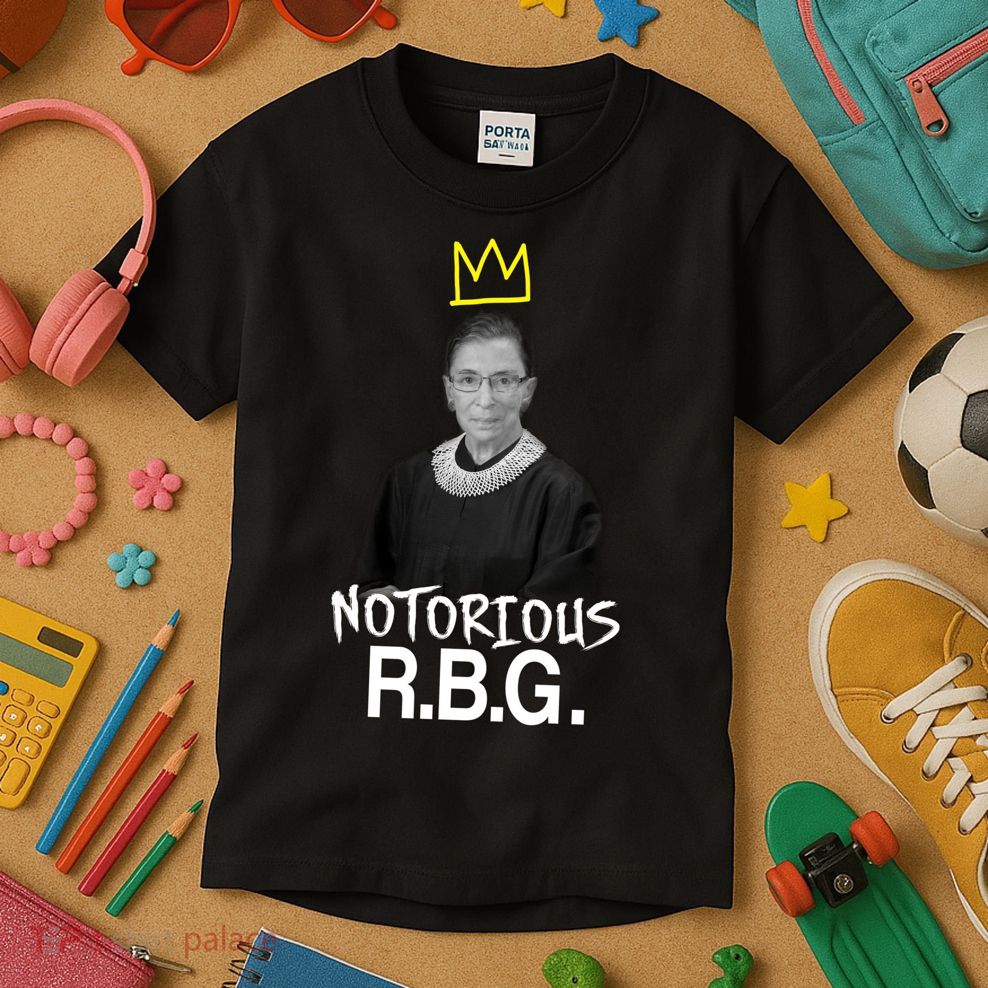 Notorious RBG Crown Ruth Bader Ginsburg Kids T-Shirt