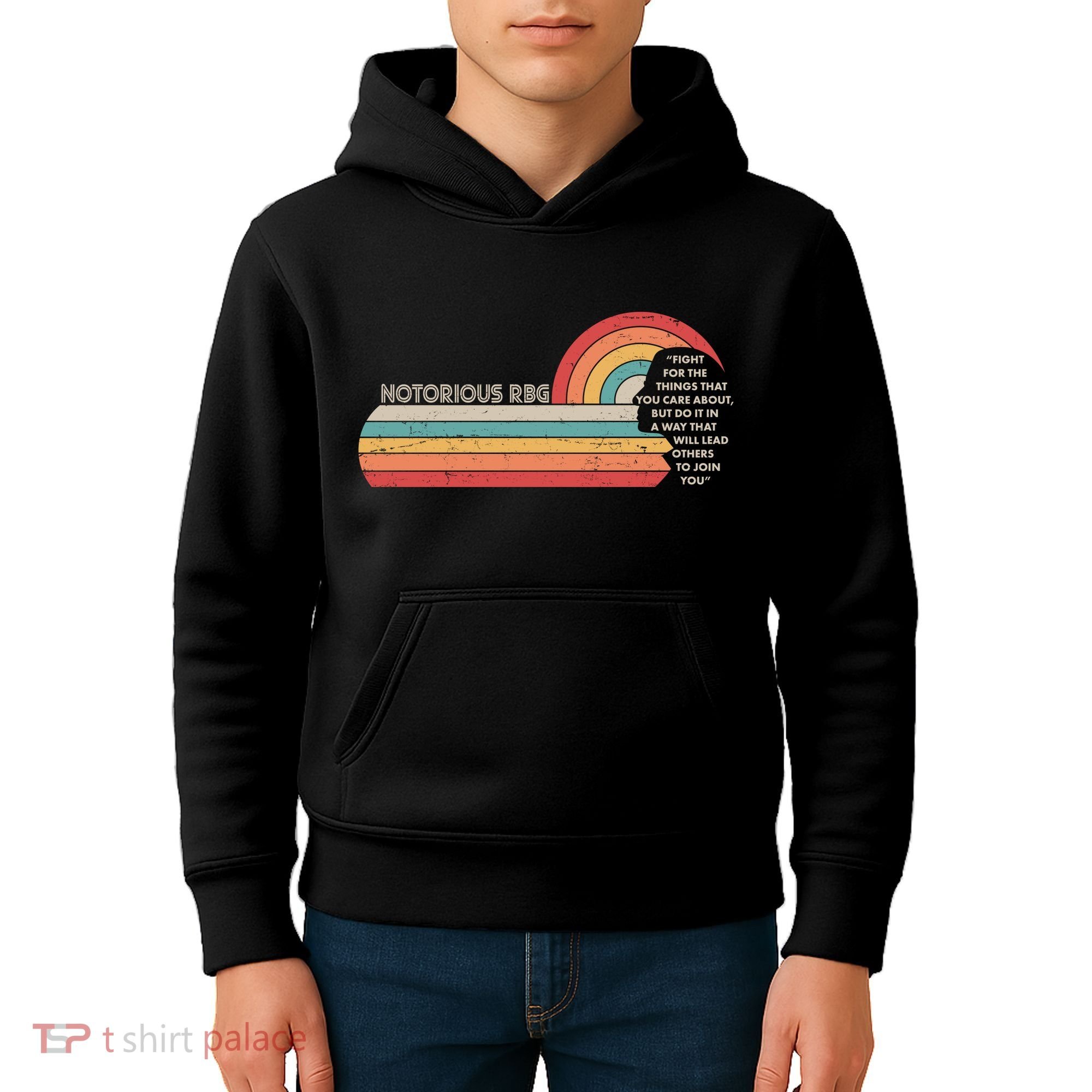 Notorious RBG Fight Quote Ruth Bader Ginsburg Tribute Kids Hoodie