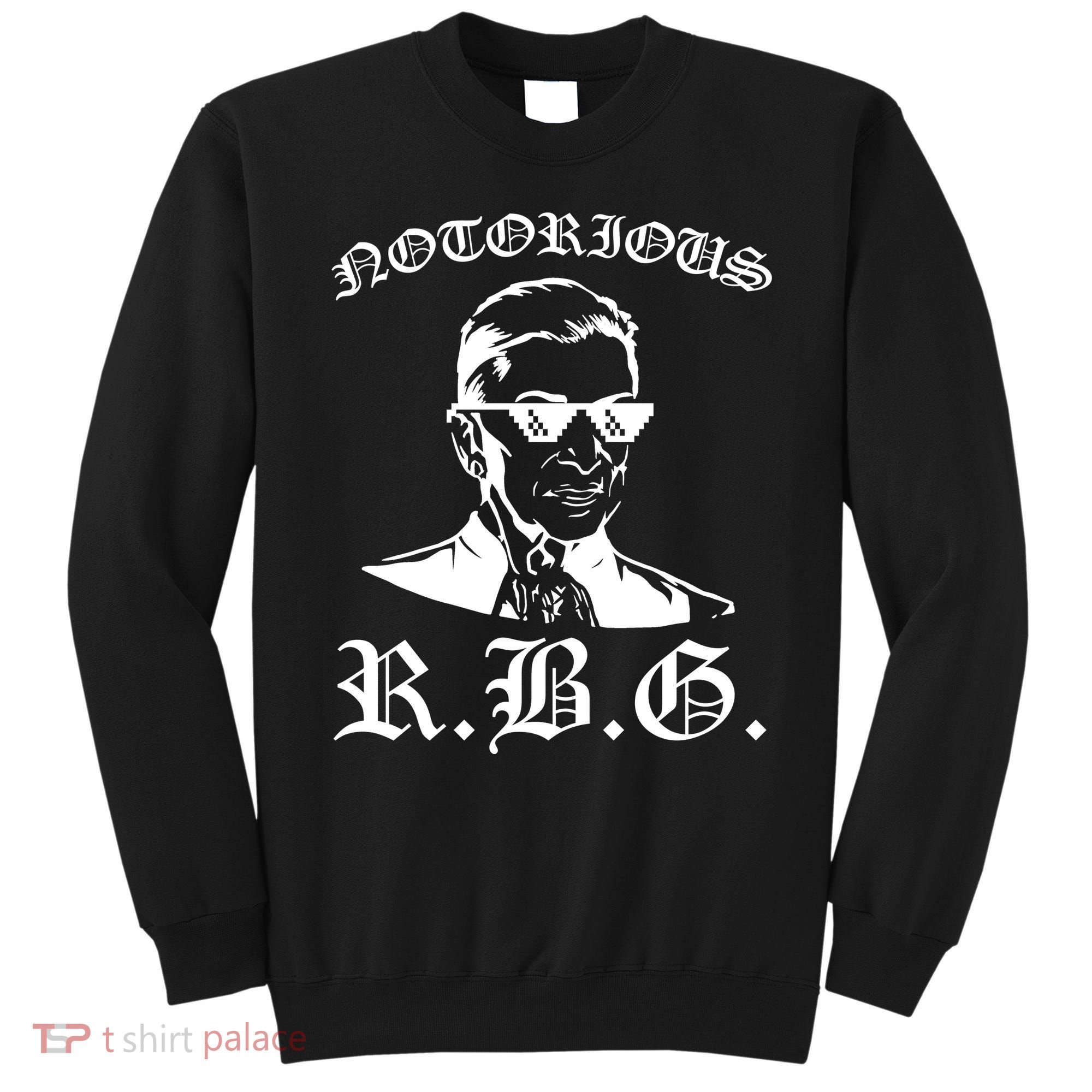 Notorious RBG Gangster Sunglasses Sweatshirt