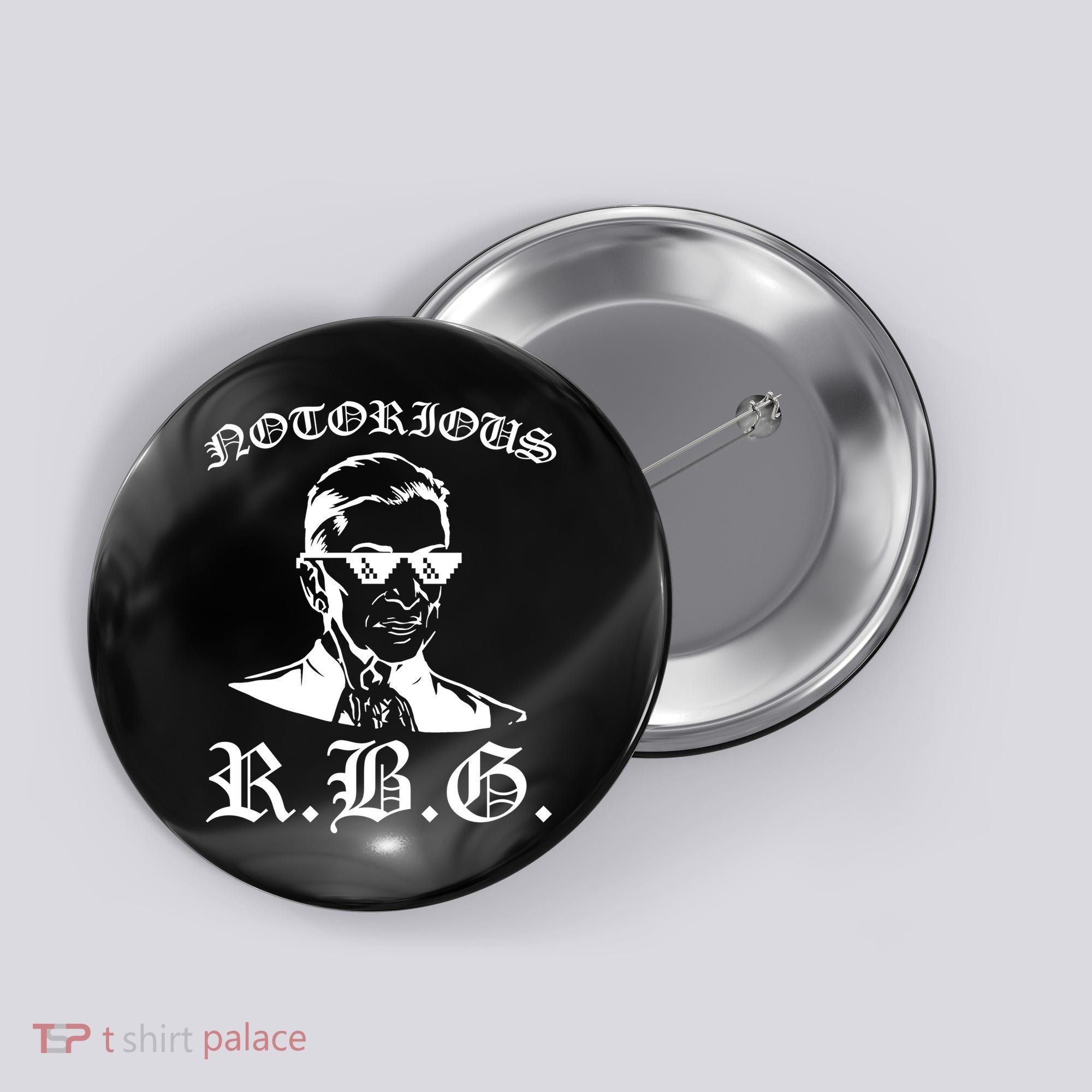Notorious RBG Gangster Sunglasses Button