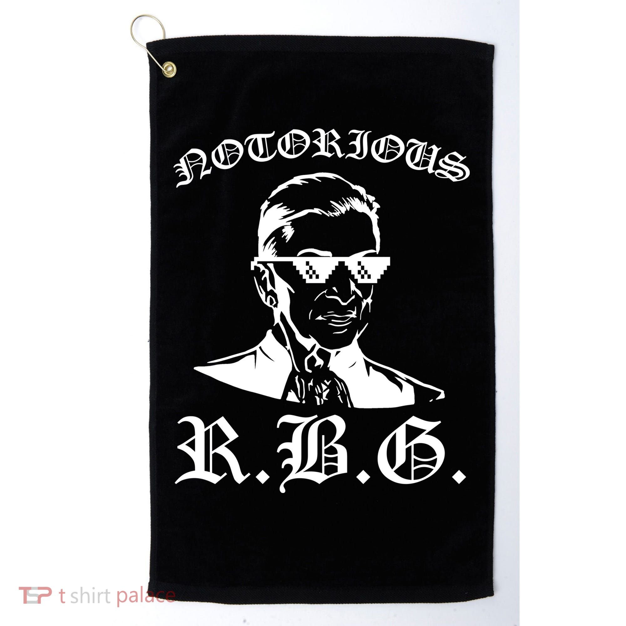 Notorious RBG Gangster Sunglasses Golf Towel