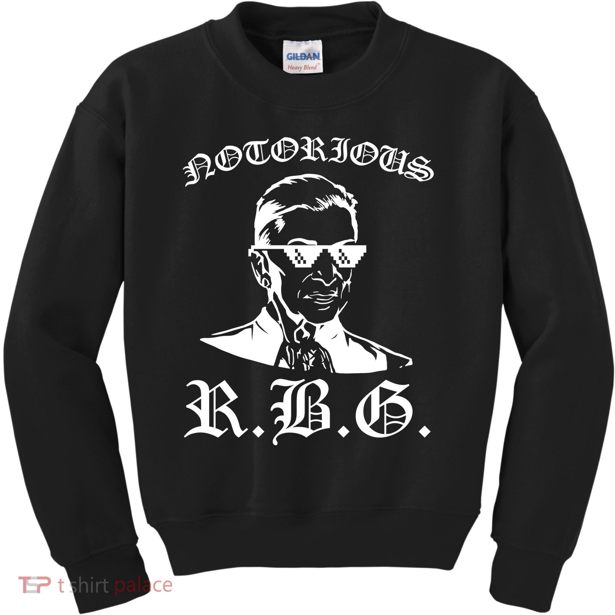 Notorious RBG Gangster Sunglasses Kids Sweatshirt