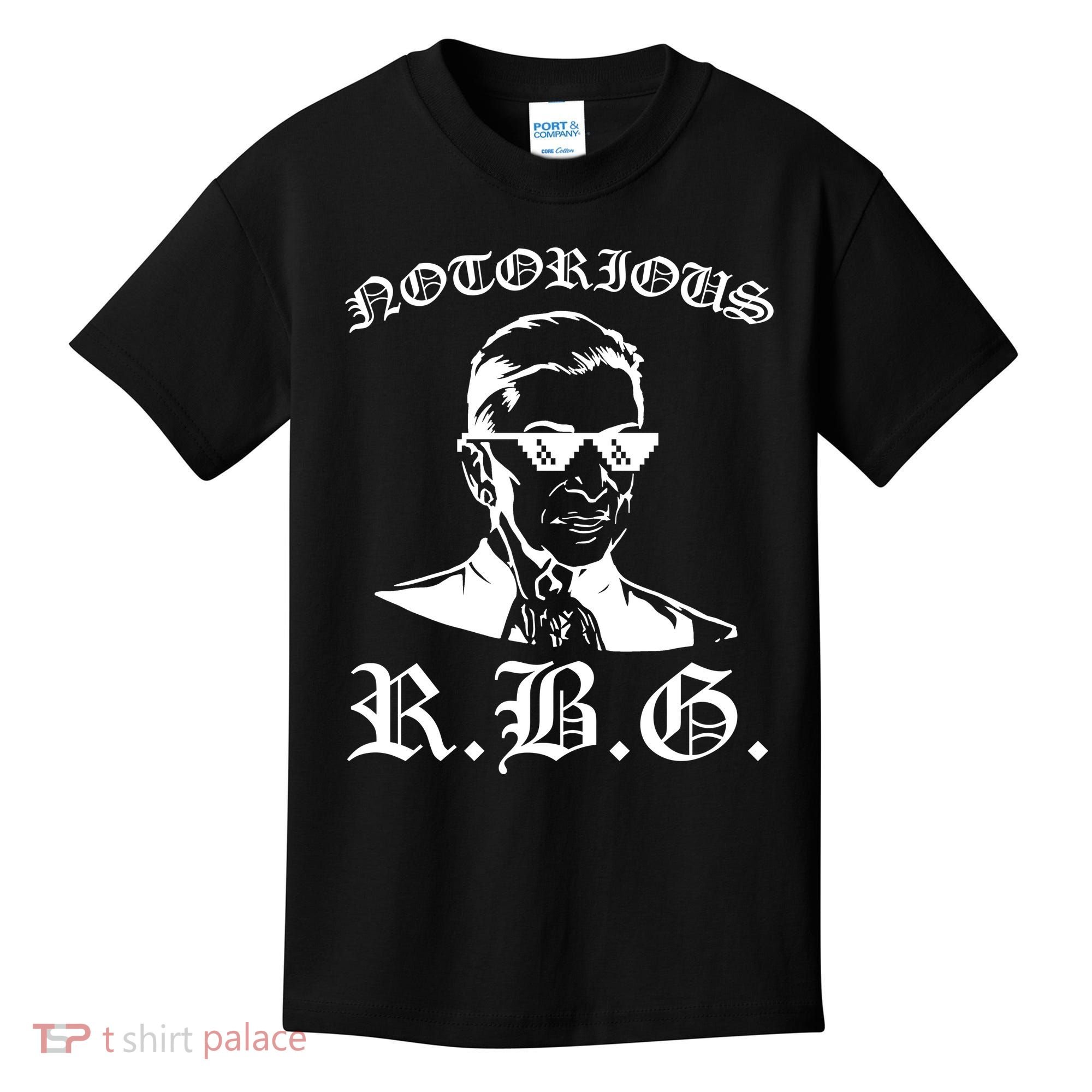 Notorious RBG Gangster Sunglasses Kids T-Shirt