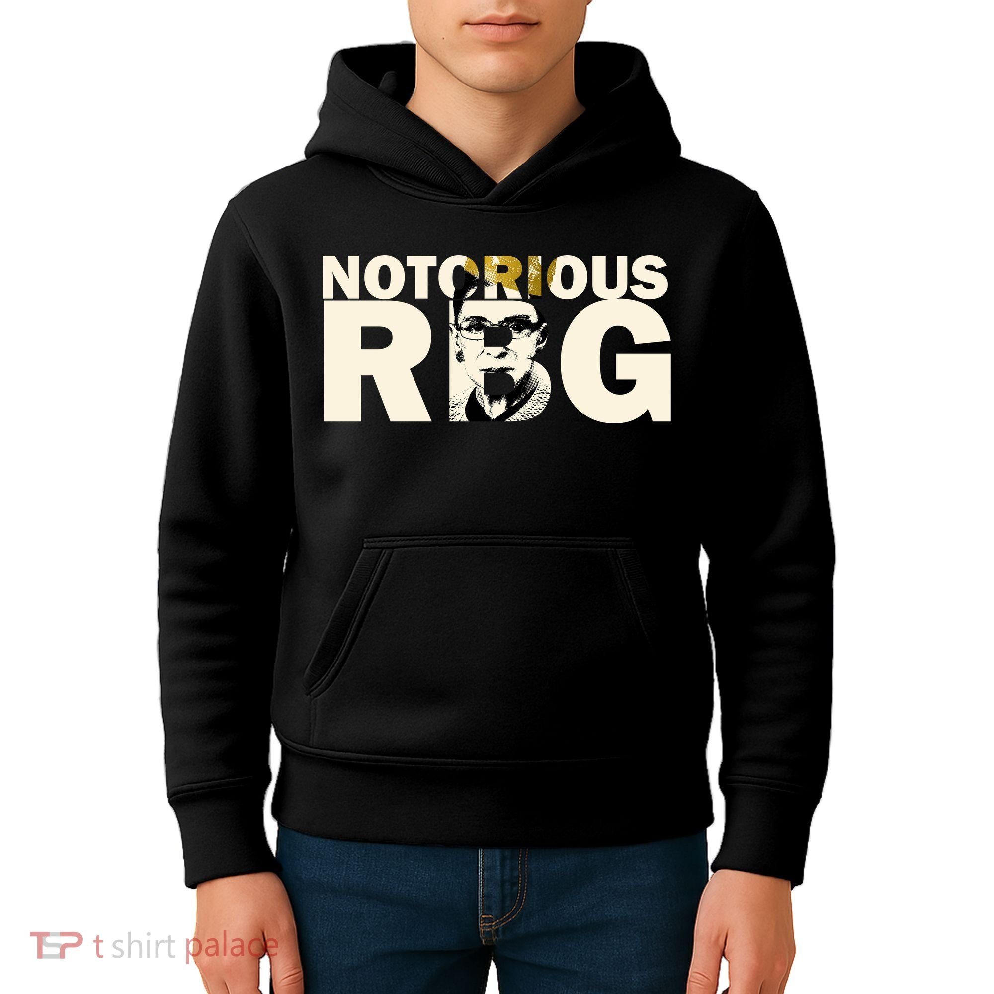 Notorious RBG Imprint Logo Kids Hoodie
