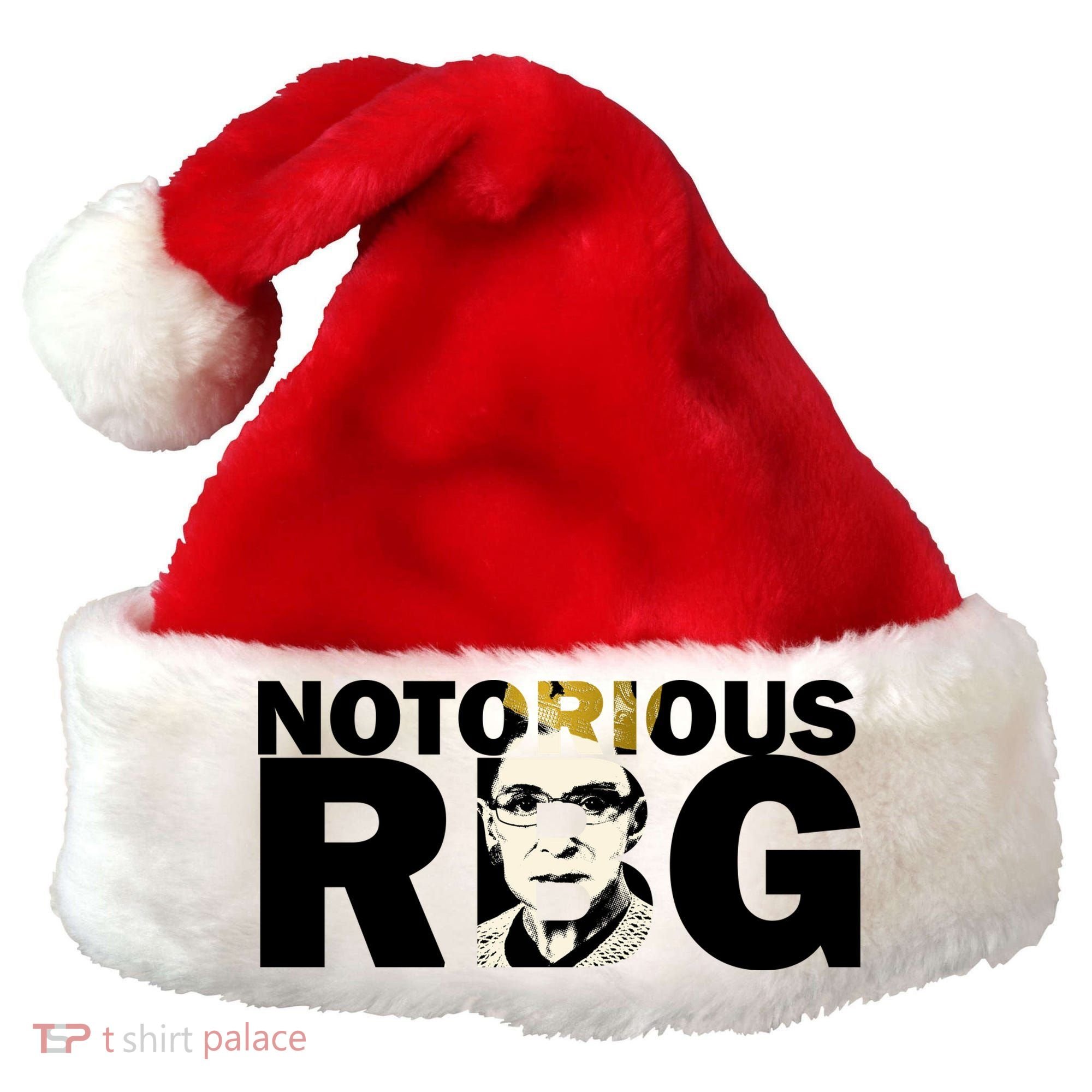 Notorious RBG Imprint Logo Santa Hat