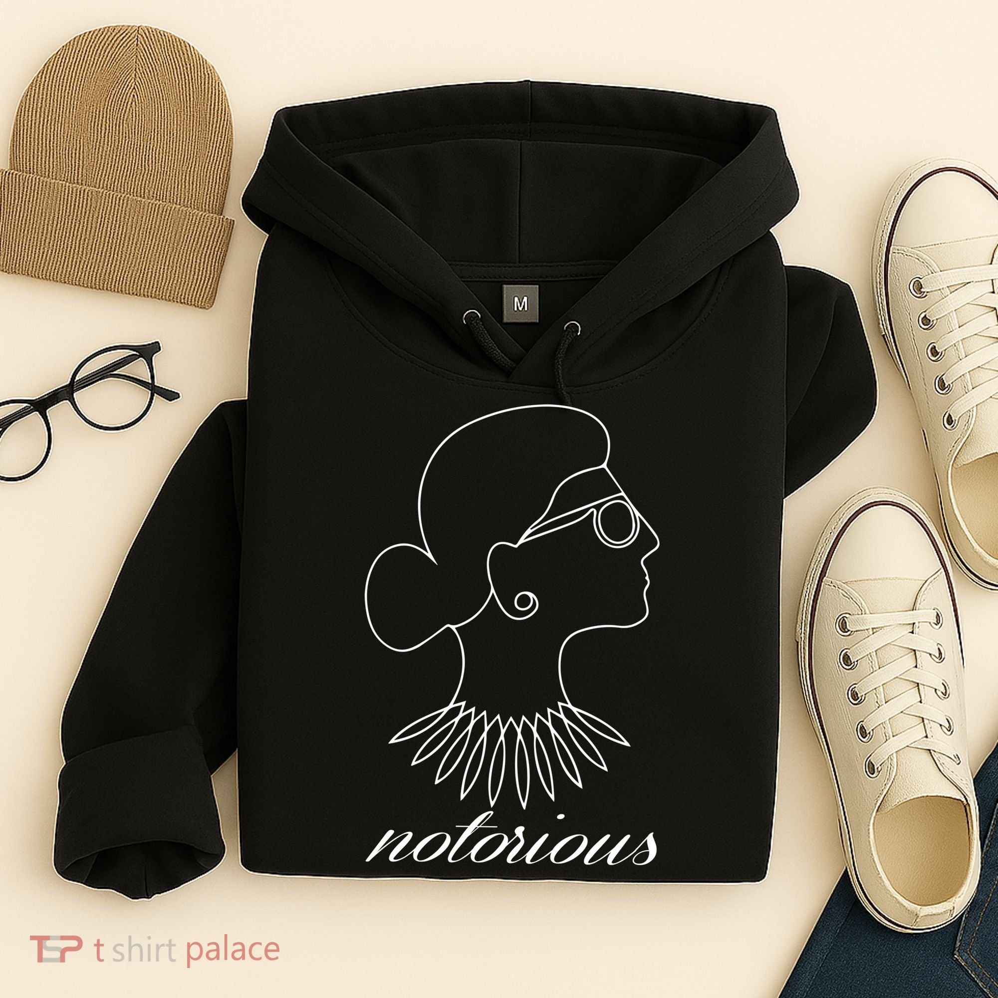 Notorious RBG Line Portrait Ruth Bader Ginsburg Hoodie