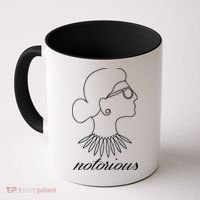 Notorious RBG Line Portrait Ruth Bader Ginsburg Coffee Mug thumb 0
