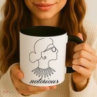 Notorious RBG Line Portrait Ruth Bader Ginsburg Coffee Mug thumb 3