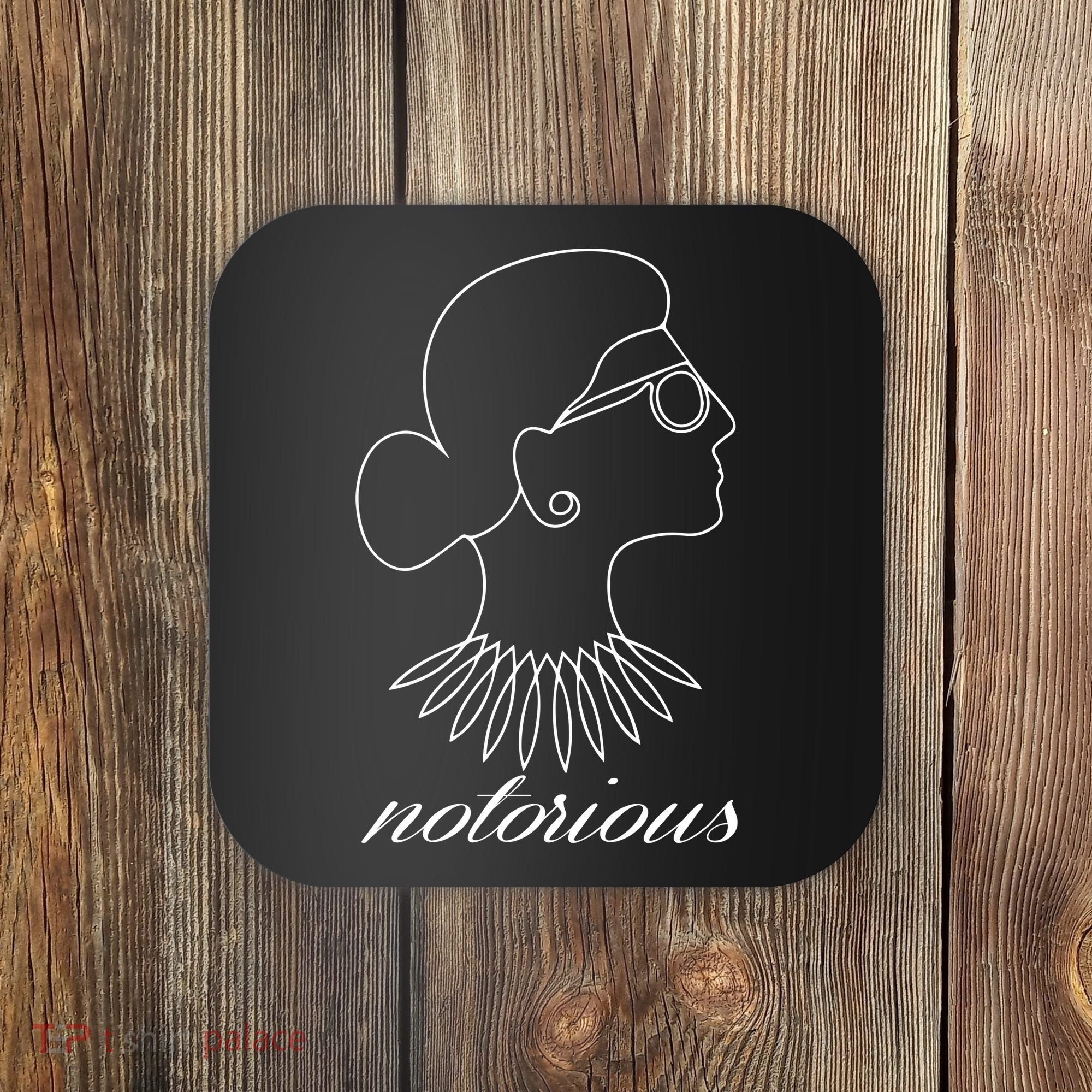 Notorious RBG Line Portrait Ruth Bader Ginsburg Coaster