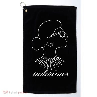 Notorious RBG Line Portrait Ruth Bader Ginsburg Golf Towel