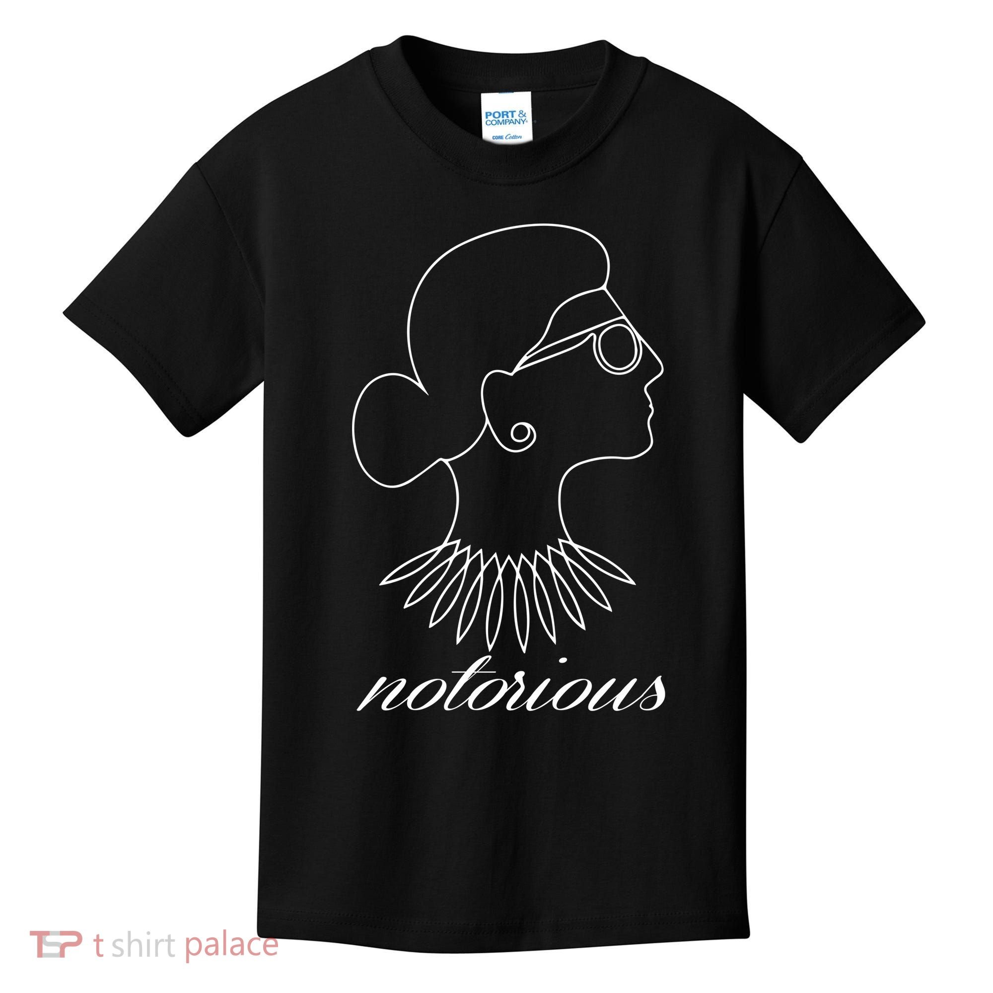 Notorious RBG Line Portrait Ruth Bader Ginsburg Kids T-Shirt