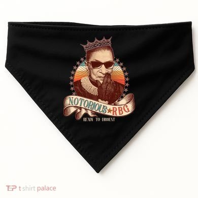 Notorious RBG Ready To Dissent Ruth Bader Ginsburg USA-Made Doggie Bandana