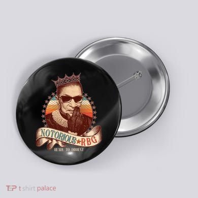 Notorious RBG Ready To Dissent Ruth Bader Ginsburg Button
