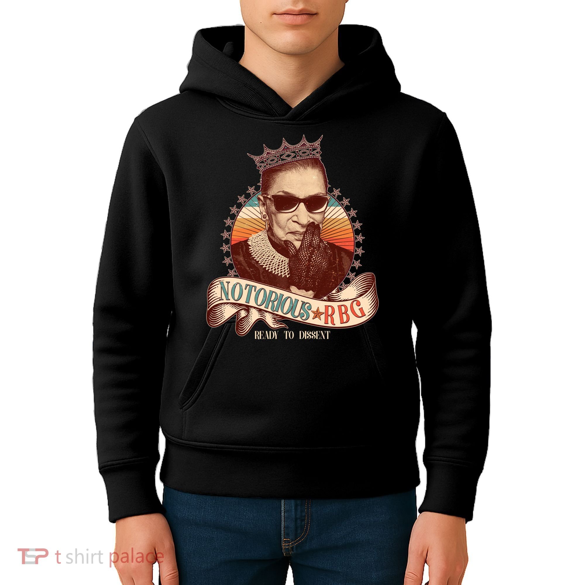 Notorious RBG Ready To Dissent Ruth Bader Ginsburg Kids Hoodie
