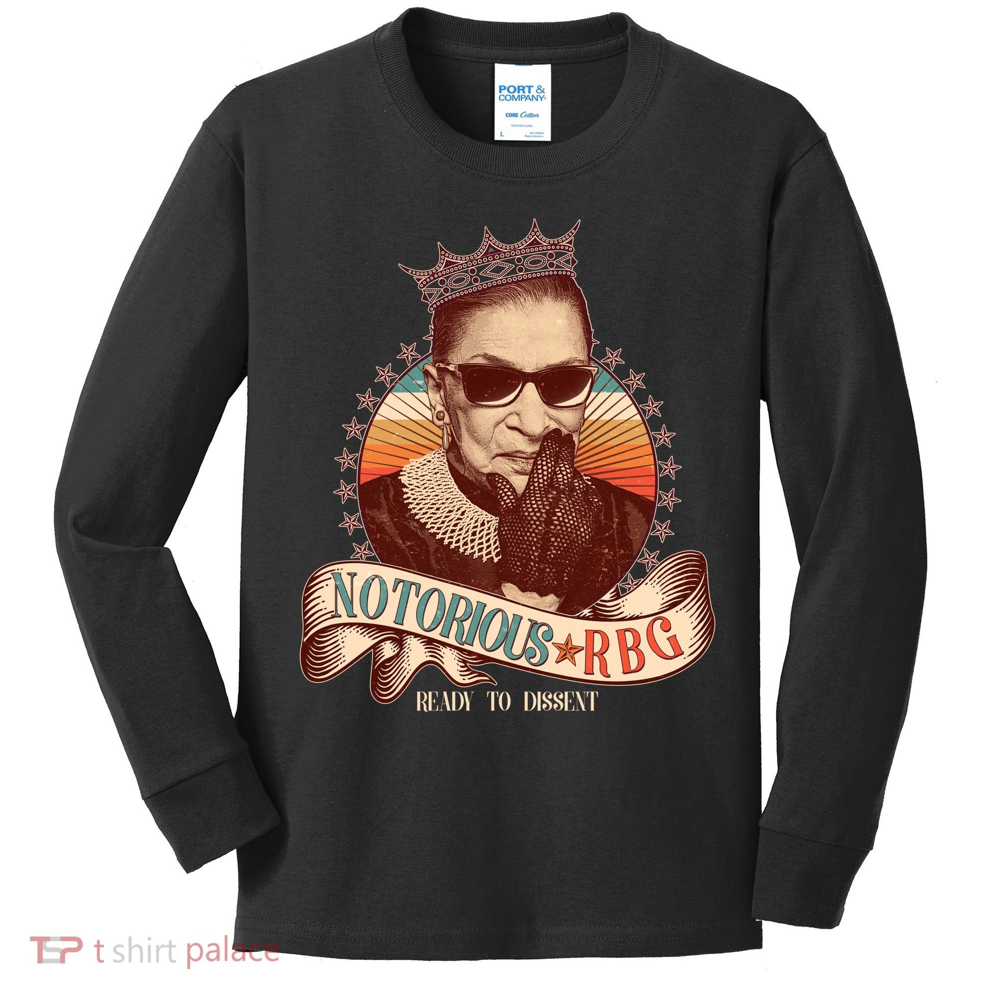 Notorious RBG Ready To Dissent Ruth Bader Ginsburg Kids Long Sleeve Shirt