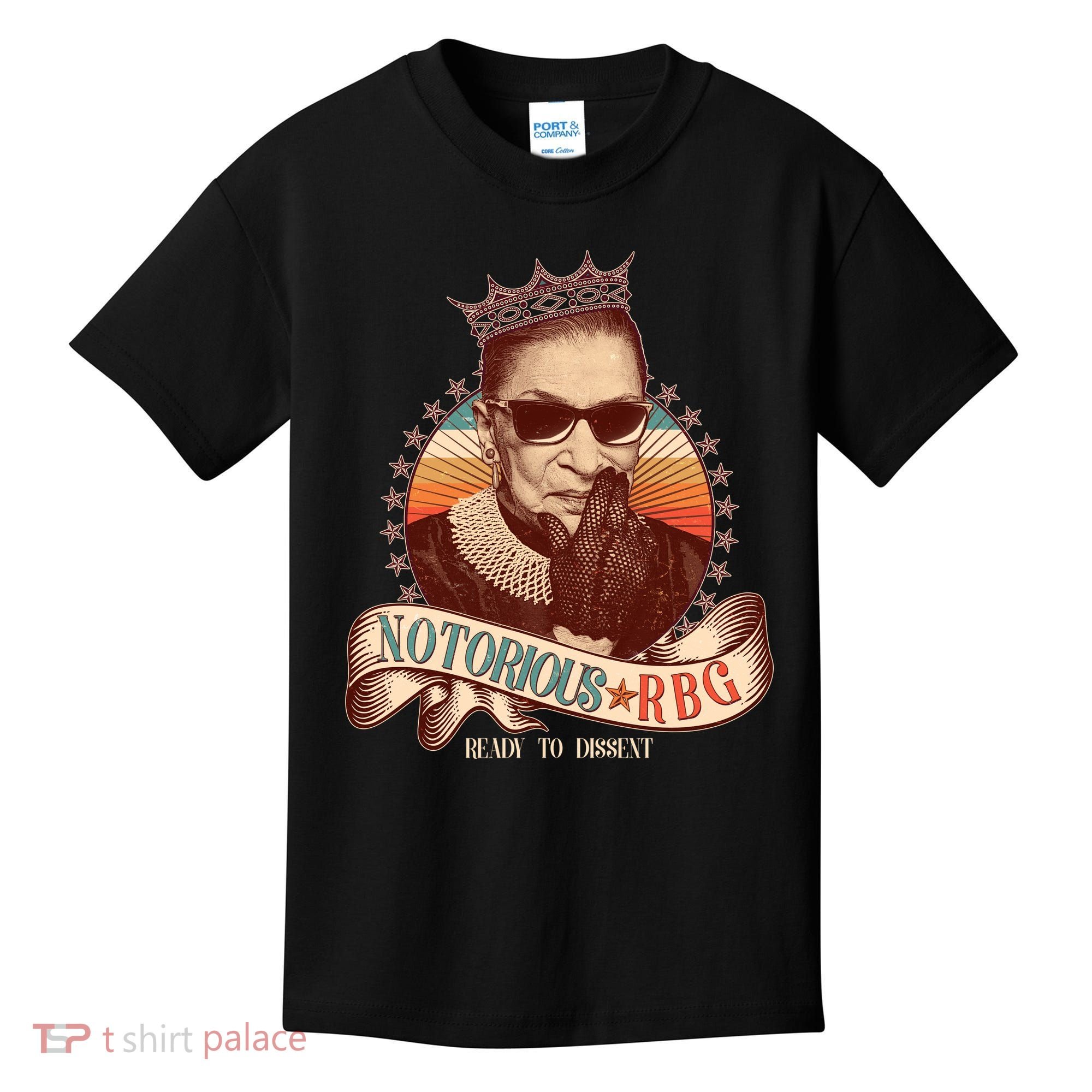 Notorious RBG Ready To Dissent Ruth Bader Ginsburg Kids T-Shirt