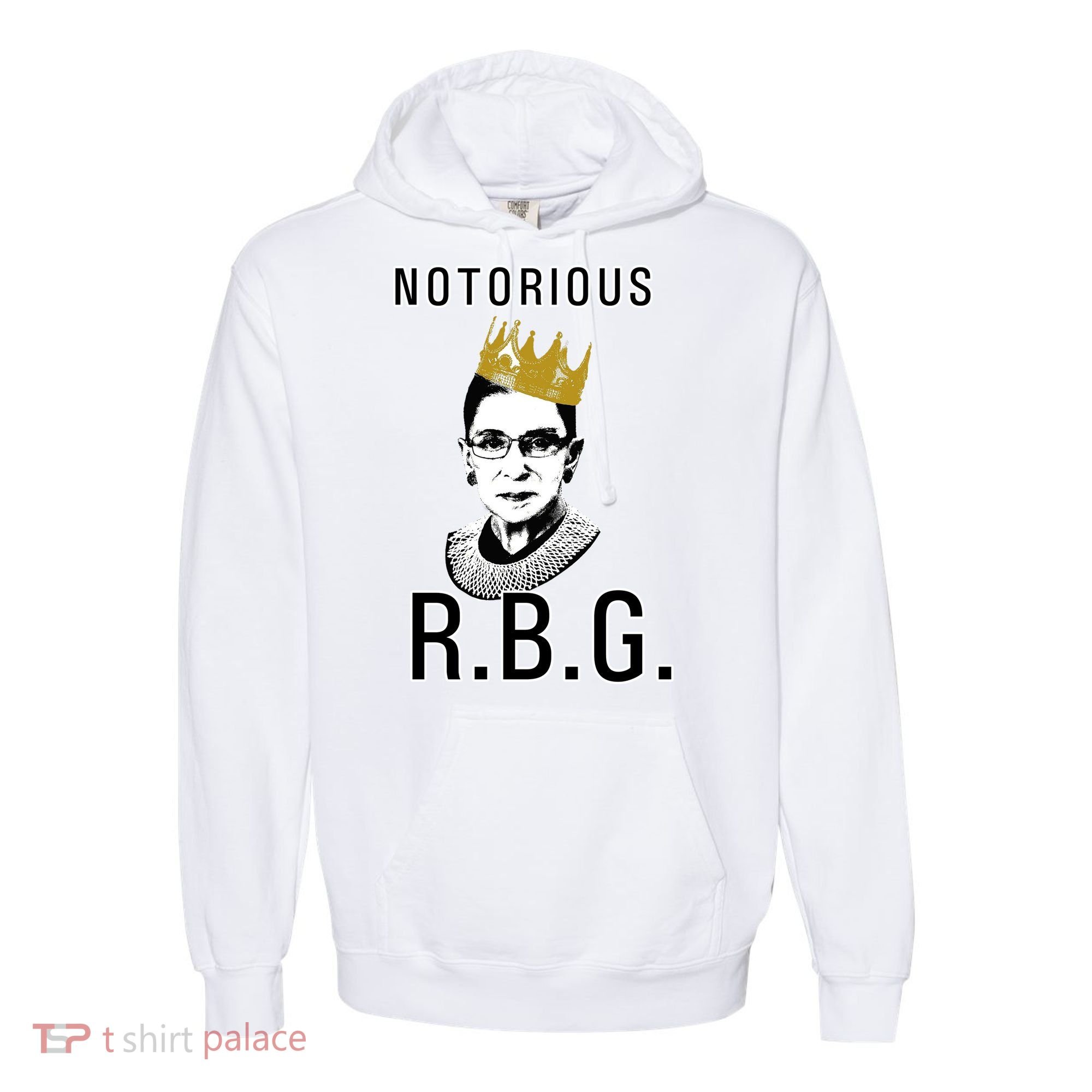 Notorious RBG Ruth Bader Ginsburg Comfort Colors Garment-Dyed Hooded Sweatshirt