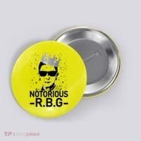 Notorious RBG Ruth Bader Ginsburg Gangster Button thumb 0