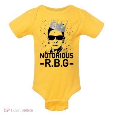 Notorious RBG Ruth Bader Ginsburg Gangster Baby Bodysuit