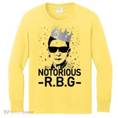 Notorious RBG Ruth Bader Ginsburg Gangster Kids Long Sleeve Shirt