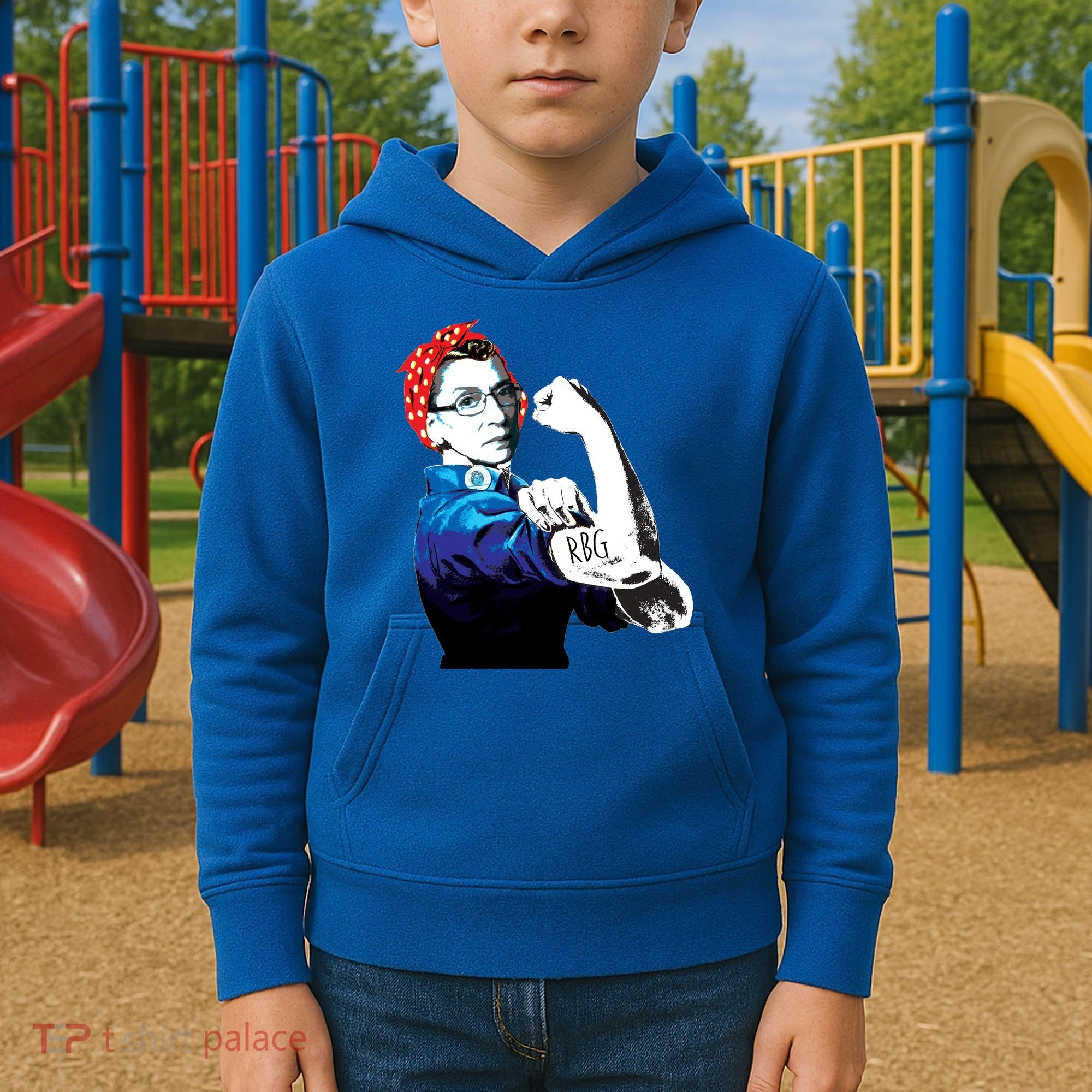 Notorious RBG Ruth Bader Ginsburg Strong Kids Hoodie