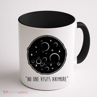 No One Visits Anymore Moon Space Coffee Mug back