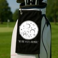 No One Visits Anymore Moon Space Golf Towel thumb 2