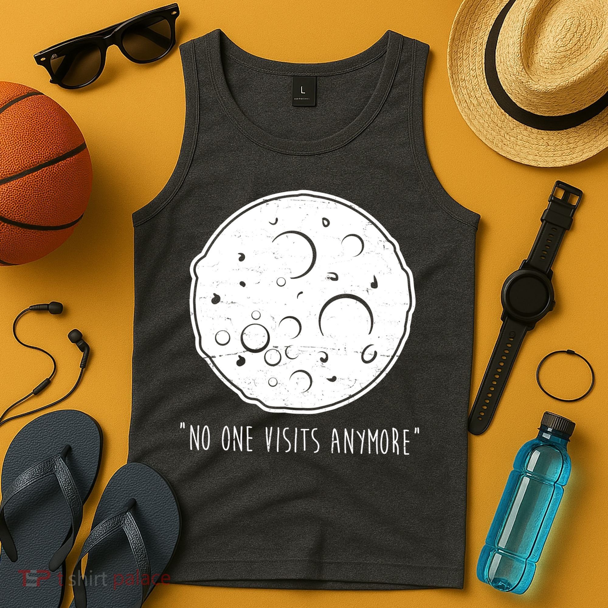 No One Visits Anymore Moon Space Tank Top