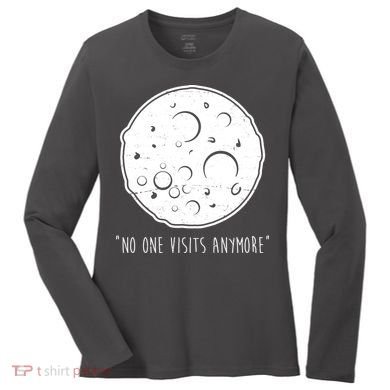 No One Visits Anymore Moon Space Women's Long Sleeve Shirt