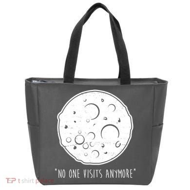 No One Visits Anymore Moon Space Tote Bag