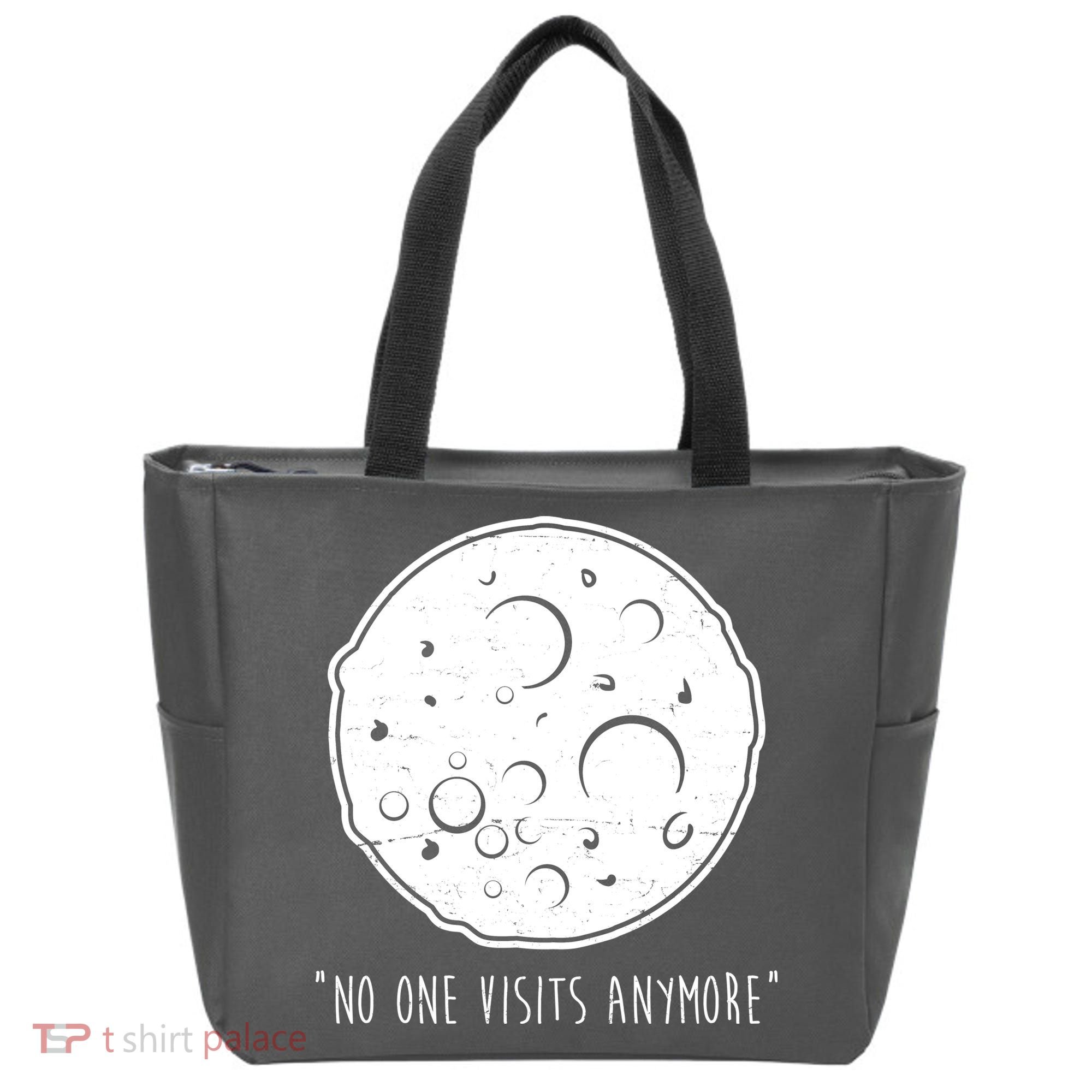 No One Visits Anymore Moon Space Tote Bag